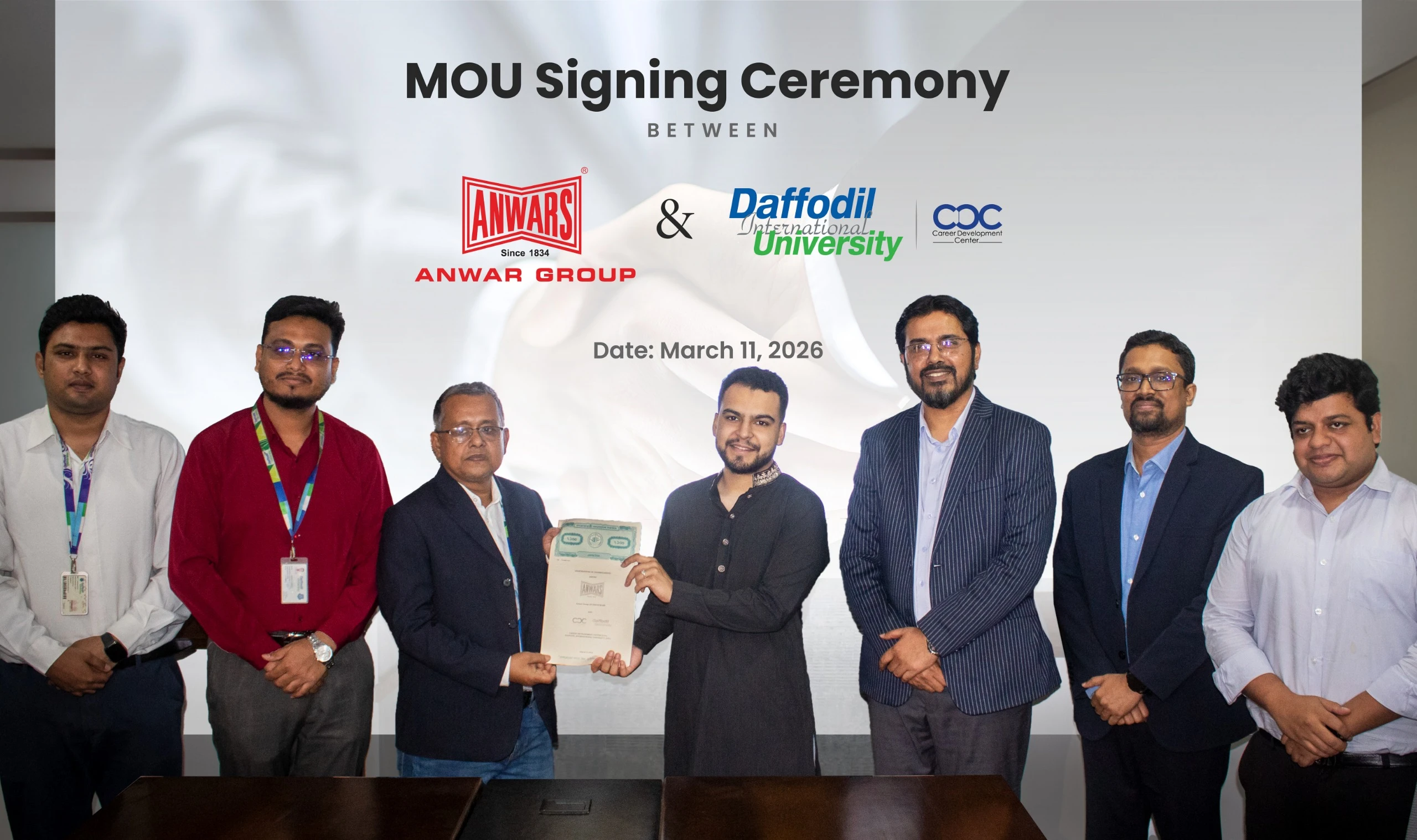 Industry–Academia Partnership: DIU CDC Signs MoU with Anwar Group of Industries